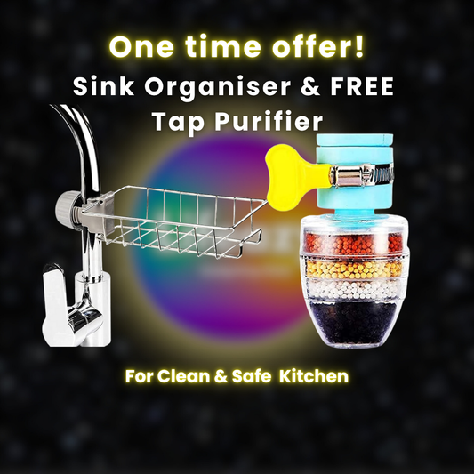 Sink Organiser & Free Tap Purifier  ( One Time Combo Offer)